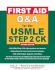 First Aid Q&a for the Usmle Step 2 Ck, Second Edition (First Aid Usmle)