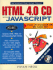 Html 4.0 Cd With Javascript [With Html Shareware & Freeware]