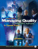 Managing Quality and Student Cd Package: International Edition
