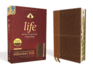 Niv, Life Application Study Bible, Third Edition, Personal Size, Leathersoft, Brown, Red Letter, Thumb Indexed