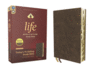 Life Application Study Bible: New International Version, Distressed Brown, Bonded Leather, Red Letter, Thumb Indexed
