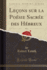 Leons Sur La Posie Sacre Des Hbreux, Vol. 1 (Classic Reprint)