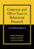 Contrasts and Effect Sizes in Behavioral Research: a Correlational Approach