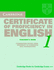 Cambridge Certificate of Proficiency in English 1 Teacher's Book: Examination Papers From the University of Cambridge Local Examinations Syndicate (Cpe Practice Tests)