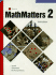 Mathmatters 2; 9780538686624; 0538686626