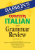 Complete Italian Grammar Review Format: Paperback