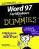 Word 97 for Windows for Dummies