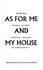 As for Me and My House (Canadian Centenary Series)