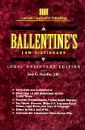 ballentines law dictionary legal assistant edition