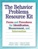 The Behavior Problems Resource Kit Forms and Procedures for Identification, Measurement, and Intervention