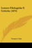 Lettere Filologiche E Critiche (1874) (Italian Edition)