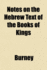 Notes on the Hebrew Text of the Books of Kings