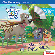puppy dog pals read along storybook and cd adventures in puppy sitting