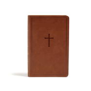 csb personal size bible brown leathertouch