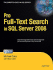 Pro Full-Text Search in Sql Server 2008