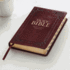 Kjv Holy Bible, Standard Size, Burgundy Faux Leather W/Thumb Index and Ribbon Marker, Red Letter, King James Version