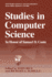 Studies in Computer Science: In Honor of Samuel D. Conte