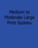 Medium to Moderate Large Print Sudoku: Fun, Large Print Sudoku Puzzles