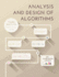 Analysis and Design of Algorithms