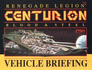 Renegade Legion: Centurion Vehicle Briefing: Blood and Steel