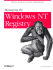 Managing the Windows Nt Registry