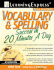 Vocabulary & Spelling Success in 20 Minutes a Day (Skill Builders)