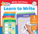 Learn to Write: Shapes, Numbers, Alphabet, Addition, Tracing, and Drawing | Write-and-Erase Wipe Clean Learning Boards | Marker Included (Ages 3 and Up)