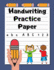 Handwriting Practice Paper: Grades K-2 | Extra-Large Handwriting Workbook for Kids | 200 Dotted Line Pages | Space Blue Stripes