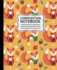 Composition Notebook: Fall Cute Cartoon Foxes Pattern Autumn-7.5" X 9.25" Wide Ruled 110 Pages