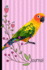 Journal: Sun Conure Bird Pink Journal Lined Blank Paper Diary