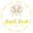 Evening Awl Guest Book Any Occasions Book White and Gold Design