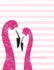 Notebook: Flamingo in Love on Pink Cover and Lined Pages, Extra Large (8.5 X 11) Inches, 110 Pages, White Paper (Flamingo in Love on Pink Notebook)