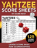 Yahtzee Score Sheets: 125 Large Score Pads for Scorekeeping | 8.5 X 11" Yahtzee Score Cards