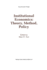 Institutional Economics: Theory, Method, Policy