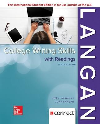 ISE College Writing Skills with Readings - Langan, John, and Albright, Zoe