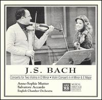 J.S. Bach: Concerto for Two Violins in D minor; Violin Concerti in A minor & E major - Anne-Sophie Mutter (violin); Leslie Pearson (harpsichord); Salvatore Accardo (violin); English Chamber Orchestra;...
