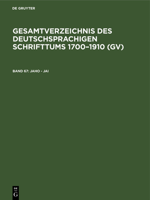 Jaho - Jai - Schmuck, Hilmar (Editor), and Gorzny, Willi (Foreword by), and Geils, Peter (Foreword by)