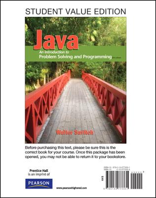 Java: An Introduction to Problem Solving and Programming - Savitch, Walter