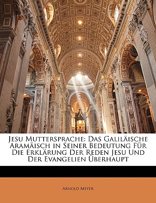 Jesu Muttersprache: Das Galil?ische Aram?isch in Seiner Bedeutung F?r Die Erkl?rung Der Reden Jesu Und Der Evangelien ?berhaupt - Meyer, Arnold