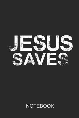 Jesus saves: a5 notebook, dot grid, 120 pages - Books, Philipp's