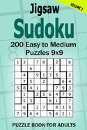 Jigsaw Sudoku Puzzle Book for Adults: 200 Easy to Medium Puzzles 9x9 (Volume 2)