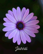 Journal: Blank Lined Notebook 8x10 Purple Daisy Flower Bloom Blossom