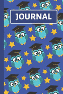 Journal: Blue Owl and Star Notebook for Kids to Write in