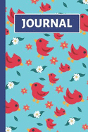 Journal: Floral Bird and Leave Pattern Notebook / Journal