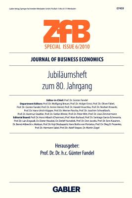 Jubilaumsheft Zum 80. Jahrgang - Fandel, G?nter (Editor)