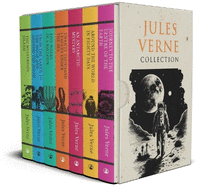 Jules Verne 7 Books Set Collection: (Journey to the Centre of the Earth, Around the World in Eighty Days, The Mysterious Island, Five Weeks in a Balloon)