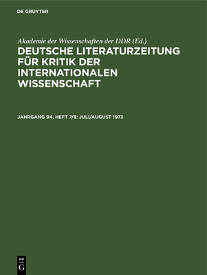 Juli/August 1973 - Akademie Der Wissenschaften Der Ddr