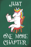Just One More Chapter: Unicorn Notebook and Sketchbook Journal for Teen Girls, Activity Journal for Women, Composition Book with Rainbow Stars Cover for a Bookworm, Book Lover Birthday Gift for Her