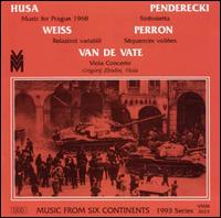 Karel Husa: Music for Prague 1968; Krzysztof Penderecki: Sinfonietta; Ferdinand Weiss: Relazioni variabili; etc. - Grigori Zhislin (viola); Milos Machek (conductor)