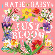 Katie Daisy 2024 Mini Wall Calendar: Just Bloom | Compact 7" X 14" Open | Amber Lotus Publishing